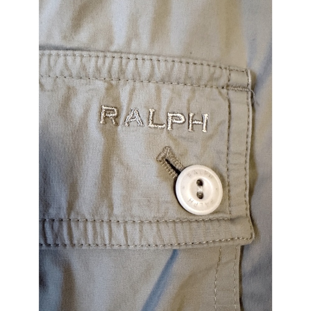 Ralph Lauren Cargo Crop Pants womens Sz 2 Tan Khaki Fair Condition Utility Cinch - Picture 5 of 10